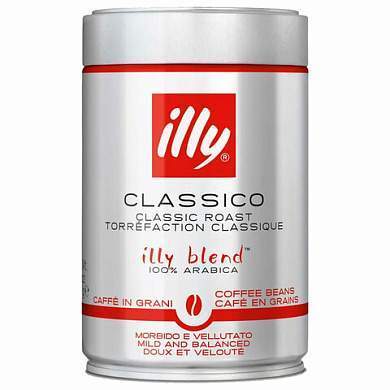 Кофе в зернах ILLY "Classico" ИТАЛИЯ, 250 г, в жестяной банке, арабика 100%, ИТАЛИЯ, 52 (арт. 622810)