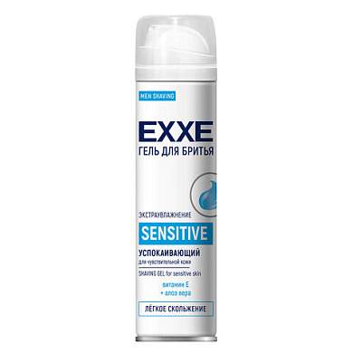 Гель для бритья успокаивающий 200 мл EXXE SENSITIVE "Витамин Е + алоэ", С0006915 (арт. 703123)