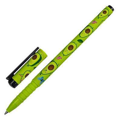 Ручка шариковая BRAUBERG SOFT TOUCH GRIP "AVOCADO", СИНЯЯ, мягкое покрытие, узел 0,7 мм, 143716 (арт. 143716)