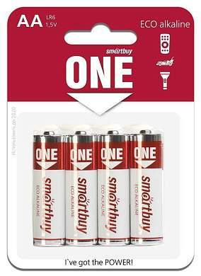 Элемент питания Smartbuy ONE LR6/316 BL4 SOBA-2A04B-Eco (48/480) (арт. 660773)