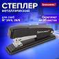 Степлер №24/6, 26/6 металлический BRAUBERG "Office", до 20 листов, черный, 228614 (арт. 228614)