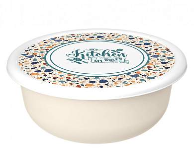 Миска (салатник) с крышкой Modena 3,2л Терраццо св беж 223134025/01 Homver (арт. 960224)