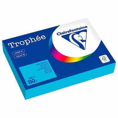 Бумага цветная CLAIREFONTAINE, А4, 80 г/м2, 500 л., интенсив, королевский синий, 1976PC (арт. 116722)
