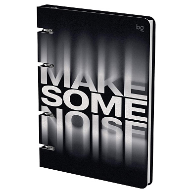 Тетрадь на кольцах А5, 120л., BG "Make noise", картон, soft-touch ламинация (арт. 382720)