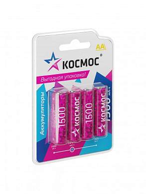 Аккумулятор Космос /R6 1500mAh Ni-MH BL4 KOCR6NIMH1500mAh4BL (арт. 837764)