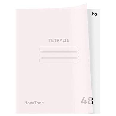 Тетрадь 48л. А5, клетка BG "NovaTone. Бутон вишни", пластиковая обложка (арт. 382864)