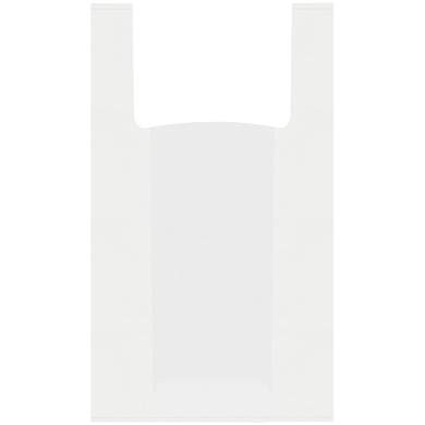 Пакет-майка OfficeClean, ПНД, 28+14*50см, 12мкм, белый (арт. 317610)