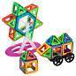 Магнитный конструктор MAGNETIC BLOCKS, 100 деталей, 2 колесные базы, карусель, BRAUBERG KIDS, 665720 (арт. 665720)