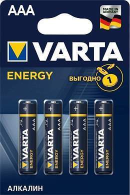 Элемент питания Varta 4103.213.414 Energy Lr03/286 Bl4 (арт. 388482)
