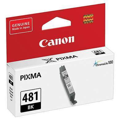 Картридж струйный CANON (CLI-481BK) для PIXMA TS704 / TS6140, черный, ресурс 1478 страниц, оригинальный, 2101C001 (арт. 363212)