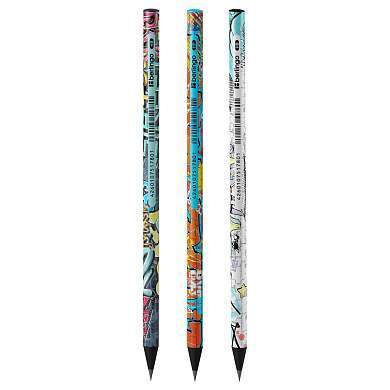 Карандаш ч/г Berlingo "Street Art" HB, круглый, черное дерево, заточен (арт. 299348)