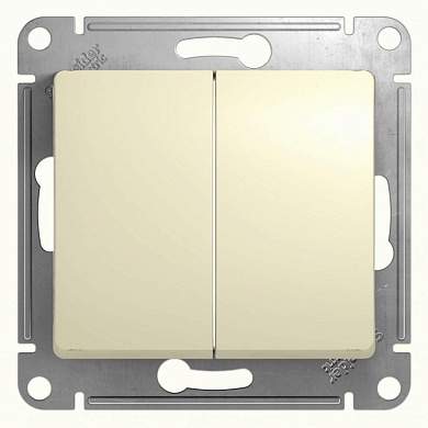Schneider GLOSSA мех. выкл. СУ 2 кл. беж. (пласт. осн.) GSL000251 (арт. 423770)
