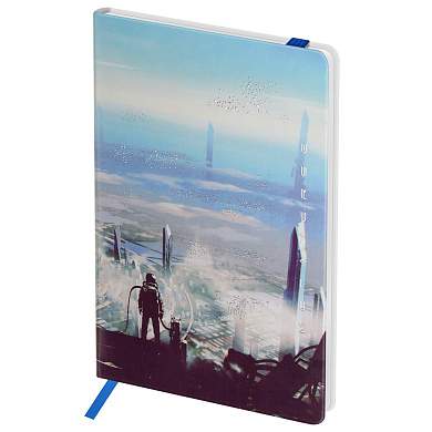 Записная книжка А6 80л. ЛАЙТ, кожзам, Greenwich Line "New city", с резинкой, тиснение фольгой, блок в клетку (арт. 370581)
