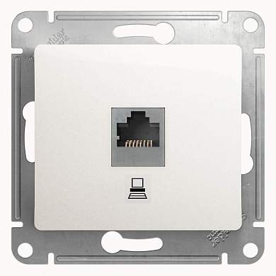 Schneider GLOSSA мех. роз. комп. СУ 1 мест. перламутр (пл. осн. RJ-45) GSL000681K замена код 742277 (арт. 557261)