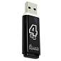 Флеш-диск 4 GB, SMARTBUY Glossy, USB 2.0, черный, SB4GBGS-K (арт. 512764)