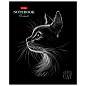 Тетрадь А5, 48 л., HATBER, скоба, клетка, матовая ламинация, 3D-лак, "Black Cat" (микс в спайке), 093159, 48Т5лолВ1 (арт. 405709)
