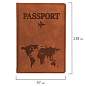 Обложка для паспорта "Passport Map", мягкая экокожа, коричневая, STAFF, 238876 (арт. 238876)