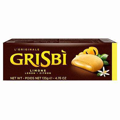 Печенье песочное GRISBI "Limone" с лимонным кремом 135 г, ИТАЛИЯ, 21202 (арт. 620896)
