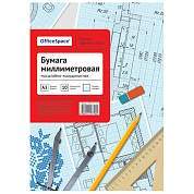 Бумага масштабно-координатная OfficeSpace, А3 10л., голубая, в папке (арт. 232959)