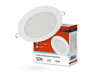 ASD/InHome светильник встр. светодиодн. даунлайт RLP-VC 12W(960lm) 6500К 6K d145 белая (без пульсации) IP40 4530 (арт. 710256)