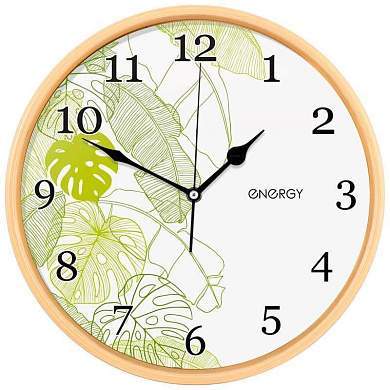 Часы настенные Energy EC-108, 32*4,5см (круглые) плавный ход, пластик,  АА*1шт нет в компл 9481 (арт. 646216)