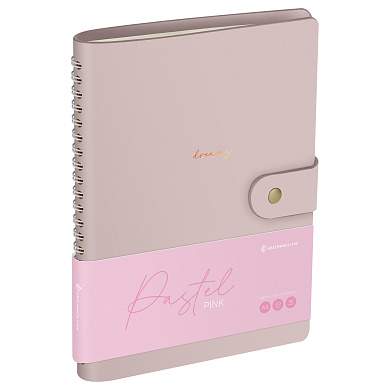 Записная книжка А5 96л. ЛАЙТ, кожзам, скрытый гребень, Greenwich Line "Pastel. Pink", блок в линию (арт. 358016)