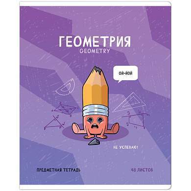 Тетрадь предметная 48л. ArtSpace "Не по правилам"- Геометрия, глянцевая ламинация (арт. 344467)