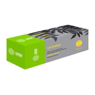 Картридж лазерный CACTUS (CS-PH6000Y) для XEROX Phaser 6000/6010N, желтый, ресурс 1000 стр. (арт. 362586)