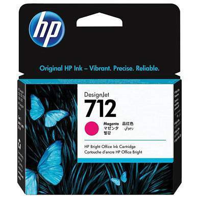 Картридж струйный для плоттера HP (3ED68A) DesignJet T230/T250/T630/T650, №712, пурпурный, оригинальный (арт. 363907)