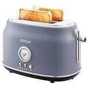 Тостер KITFORT KT-2038-3, 815Вт, 2 тоста, 6 режимов, пластик/металл, серый, КТ-2038-3 (арт. 455985)