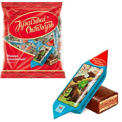 Конфеты шоколадные КРАСНЫЙ ОКТЯБРЬ "Мишка косолапый" 200 г, КО17110 (арт. 624952)