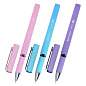 Ручки гелевые с грипом BRAUBERG "VIVID PASTEL", СИНИЕ, НАБОР 3 ШТ., игольчатый узел 0,5 мм, линия письма 0,35 мм, 144540 (арт. 144540)