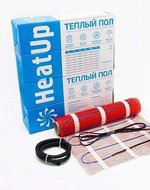 HeatUP Теплый пол (мат нагрев) S=6м2(0.5х12м) 900Вт шнур 2.5м клеевая сетка кабель 2х жил. экран. (арт. 827932)