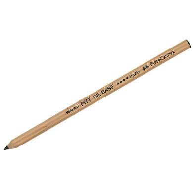 Масляный карандаш Faber-Castell "Pitt Oil Base", цвет 199 черный, жесткий (арт. 285970)