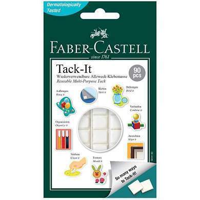 Масса для приклеивания Faber-Castell "Tack-It", 90 кубиков, 50г., картон. уп., европодвес (арт. 286598)