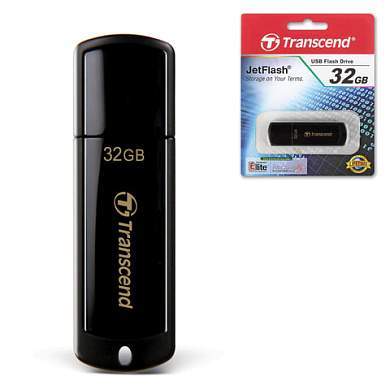Флеш-диск 32 GB, TRANSCEND Jet Flash 350, USB 2.0, черный, TS32GJF350 (арт. 510969)