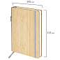 Ежедневник недатированный, А5, 145х213 мм, BRAUBERG "Bamboo", резинка-фиксатор, держатель для ручки, 160 л., бамбук, 117137 (арт. 117137)