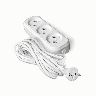 UNIVersal сет. удл. ПВС 2х0.75 3 роз.  5 м 10А (корпус ABS) E-203 1965 (арт. 602307)