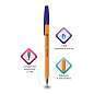 Ручка шариковая BRAUBERG "M-500 ORANGE", СИНЯЯ, корпус оранжевый, узел 0,7 мм, линия письма 0,35 мм, 143448 (арт. 143448)