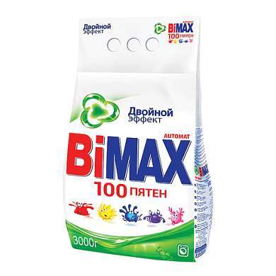 Стиральный порошок-автомат 3 кг, BIMAX "100 пятен" (Нэфис Косметикс), 502-1 (арт. 601627)