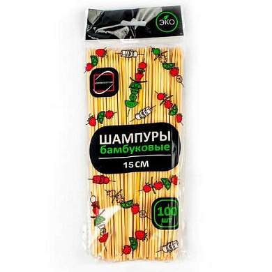 Шпажки-шампуры для шашлыка бамбуковые 15 см, 100 штук, КП, 137599 (арт. 700659)