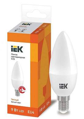 IEK свеча C35 E14 9W(810lm) 3000К 3K ECO LLE-C35-9-230-30-E14 (арт. 682555)