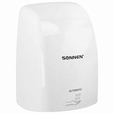 Сушилка ВЫСОКОСКОРОСТНАЯ для рук SONNEN HD-FL-2009, 1200 Вт, пластиковый корпус, белая, 607959 (арт. 607959)