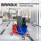 Тележка уборочная BRABIX, 2-съемных ведра по 15 л, отжим, корзина, держатель для мусорного мешка с поддерживающей платформой, 601500 (арт. 601500)