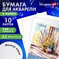 Папка для акварели БОЛЬШАЯ А2, 10 л., 200 г/м2, 400х590 мм, BRAUBERG АКАДЕМИЯ, "Полевые цветы", 117739 (арт. 117739)