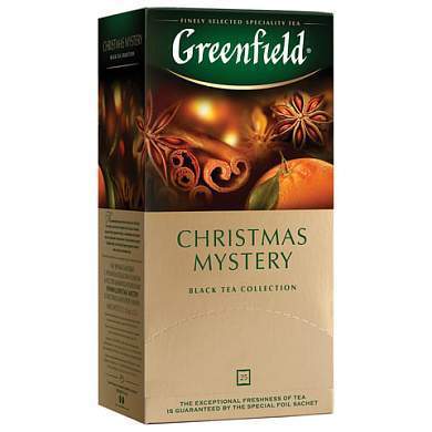 Чай GREENFIELD "Christmas Mystery" черный, 25 пакетиков в конвертах по 1,5 г, 0434-10 (арт. 620382)