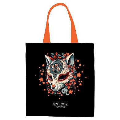 Сумка-шоппер MESHU "Kitsune", 33*40см, канвас, с карманом (арт. 367766)