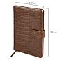 Еженедельник датированный 2027, А5, 145х215 мм, BRAUBERG "Party", под кожу, коричневый, 118139 (арт. 118139)