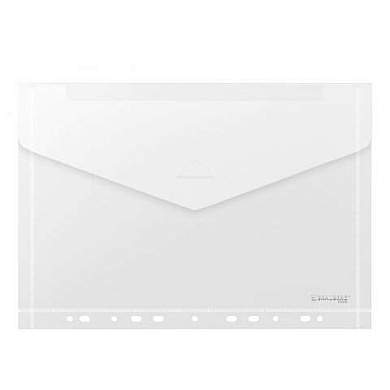 Папка-конверт с перфорацией А4, BRAUBERG "UNIVERSAL", КОМПЛЕКТ 10 шт., прозрачная, 0,15 мм, 273078 (арт. 273078)