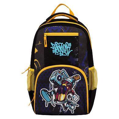 Рюкзак ArtSpace School "Graffiti", 44*31*16см, 1 отделение, 4 кармана, уплотн. спинка (арт. 348828)